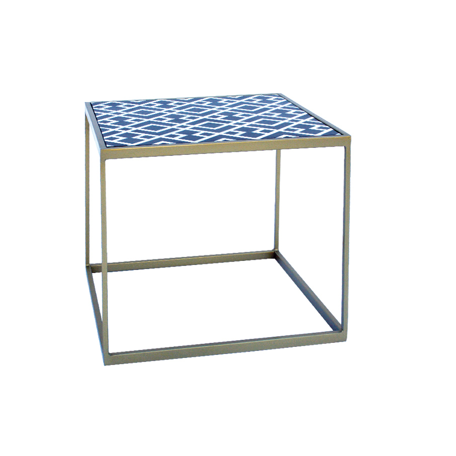 Mesa auxiliar tapa marqueteria