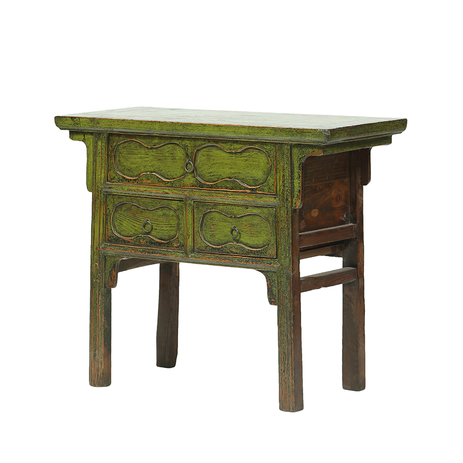 Consola verde 3 cajones