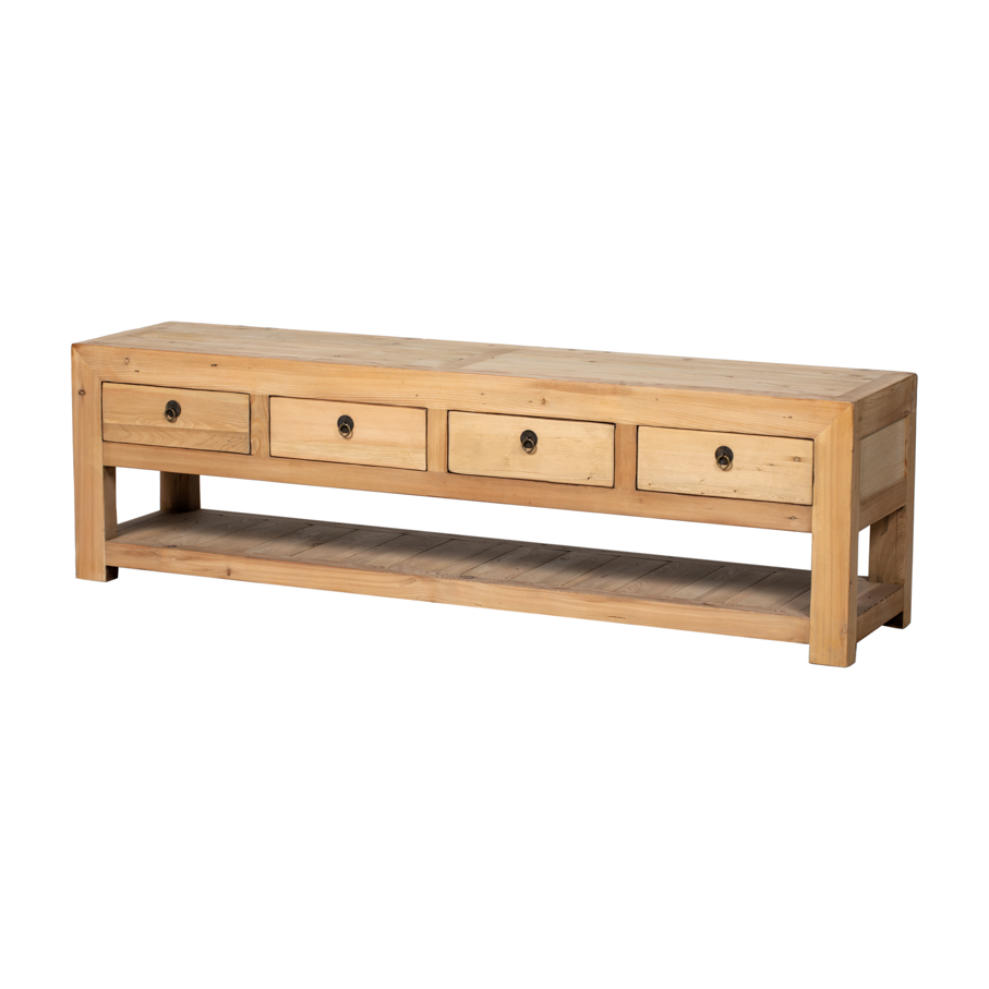 Piecero natural 4 cajones