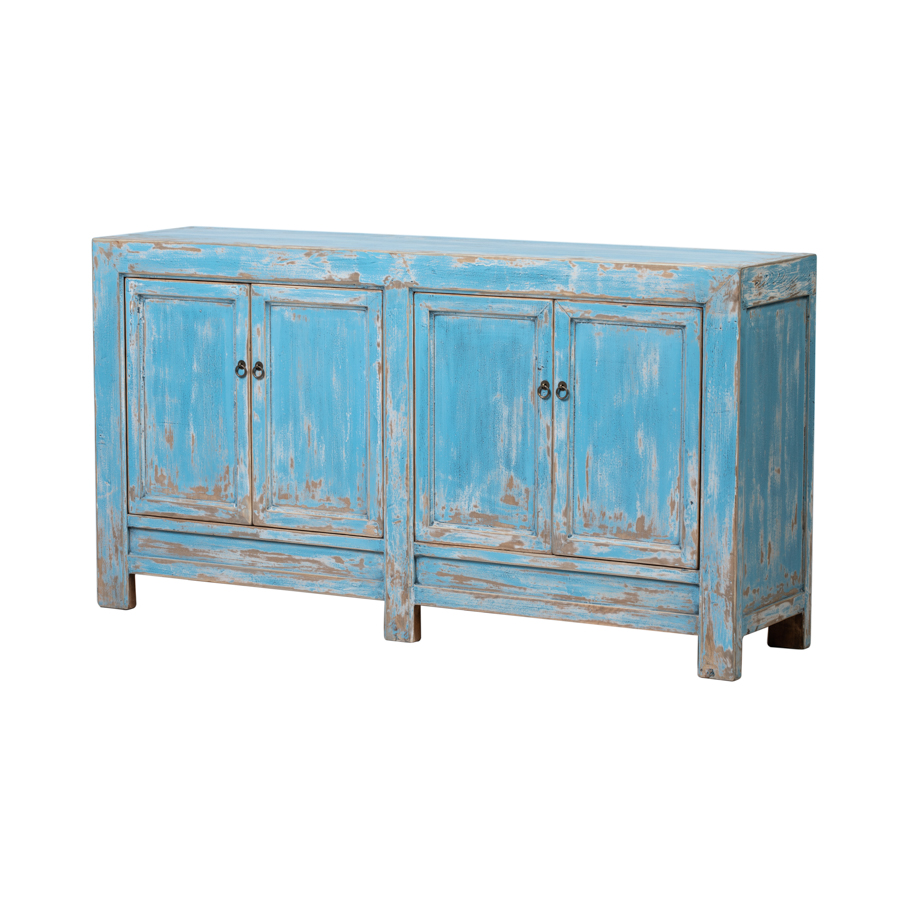 Cómoda azul 4 puertas