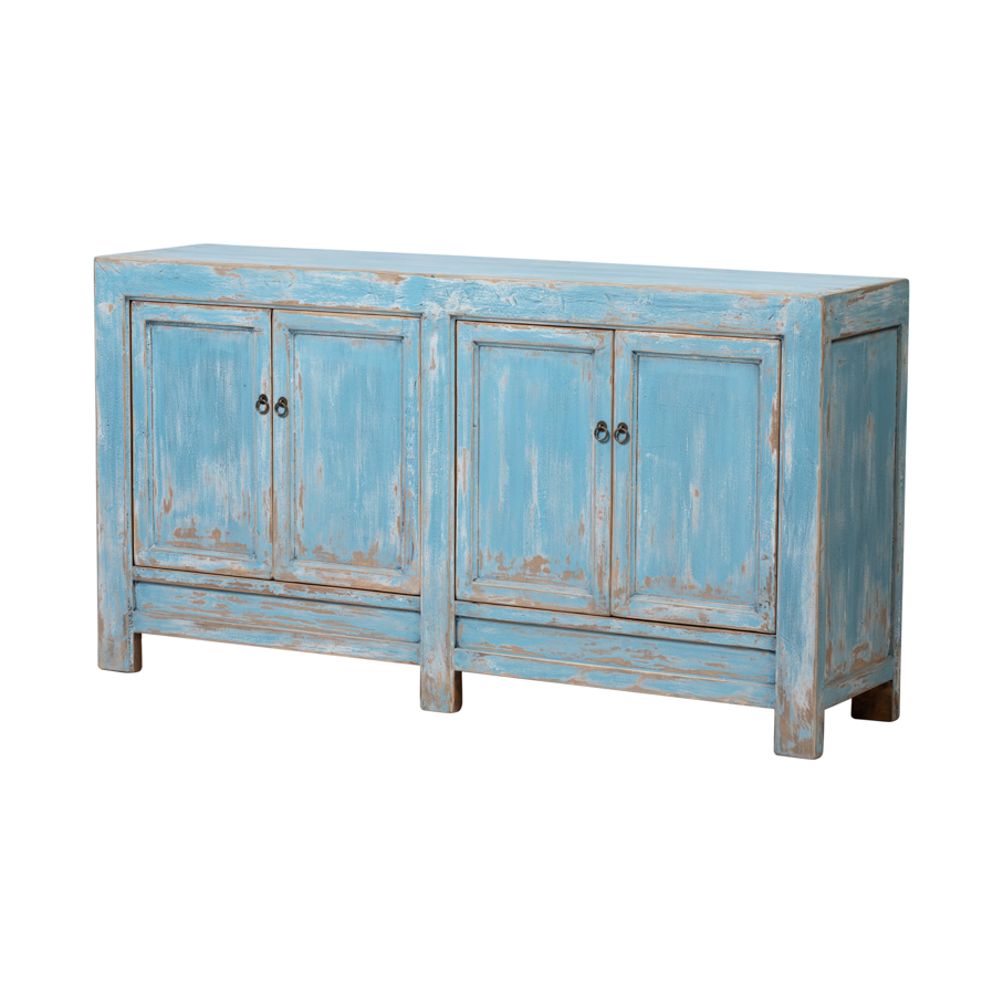 Cómoda azul 4 puertas