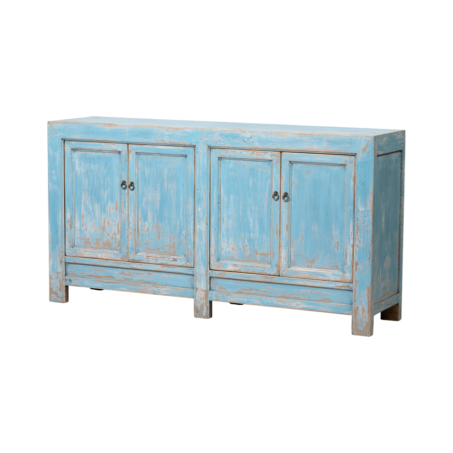 Cómoda azul 4 puertas