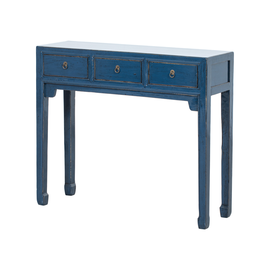 Consola azul 3 cajones