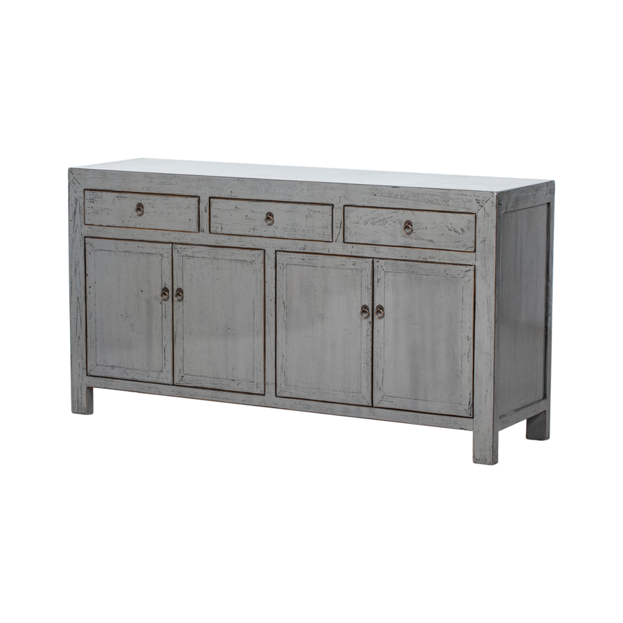 Cómoda gris 3 cajones 4 puertas