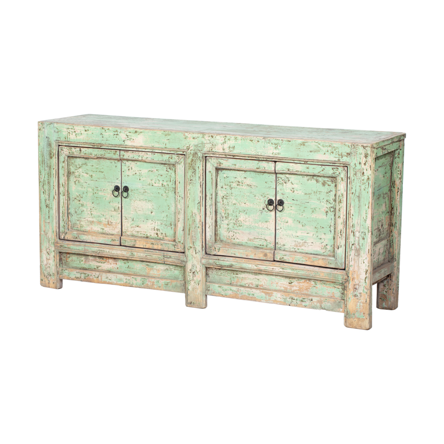 Cómoda verde 4 puertas