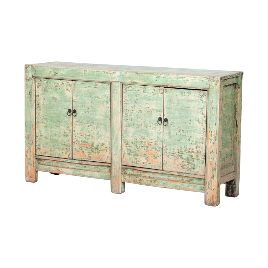 Cómoda verde 4 puertas