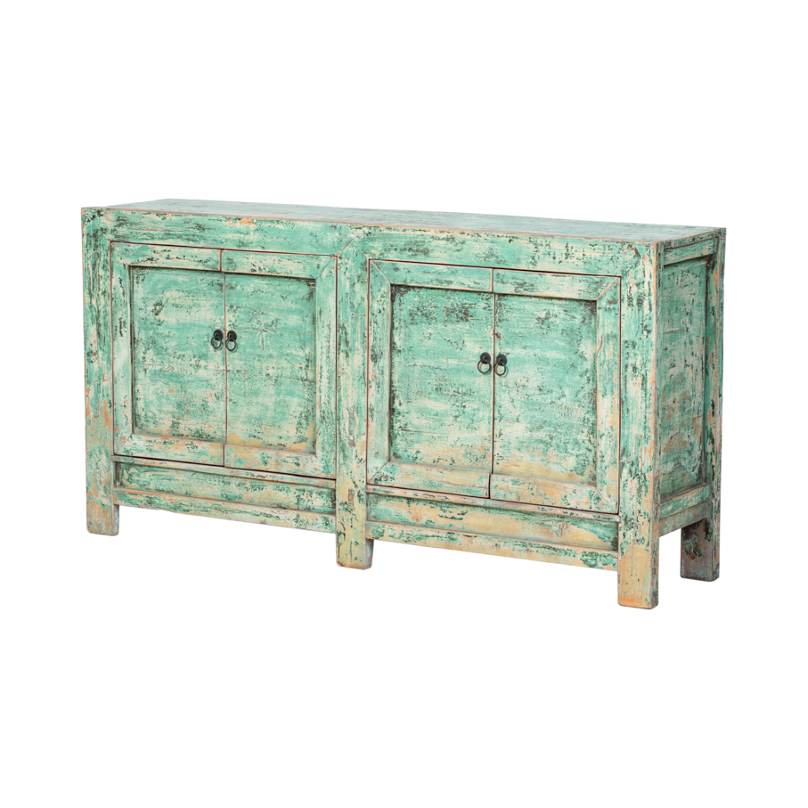 Cómoda verde 4 puertas