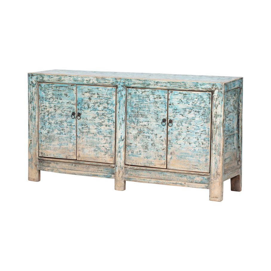 Cómoda azul 4 puertas