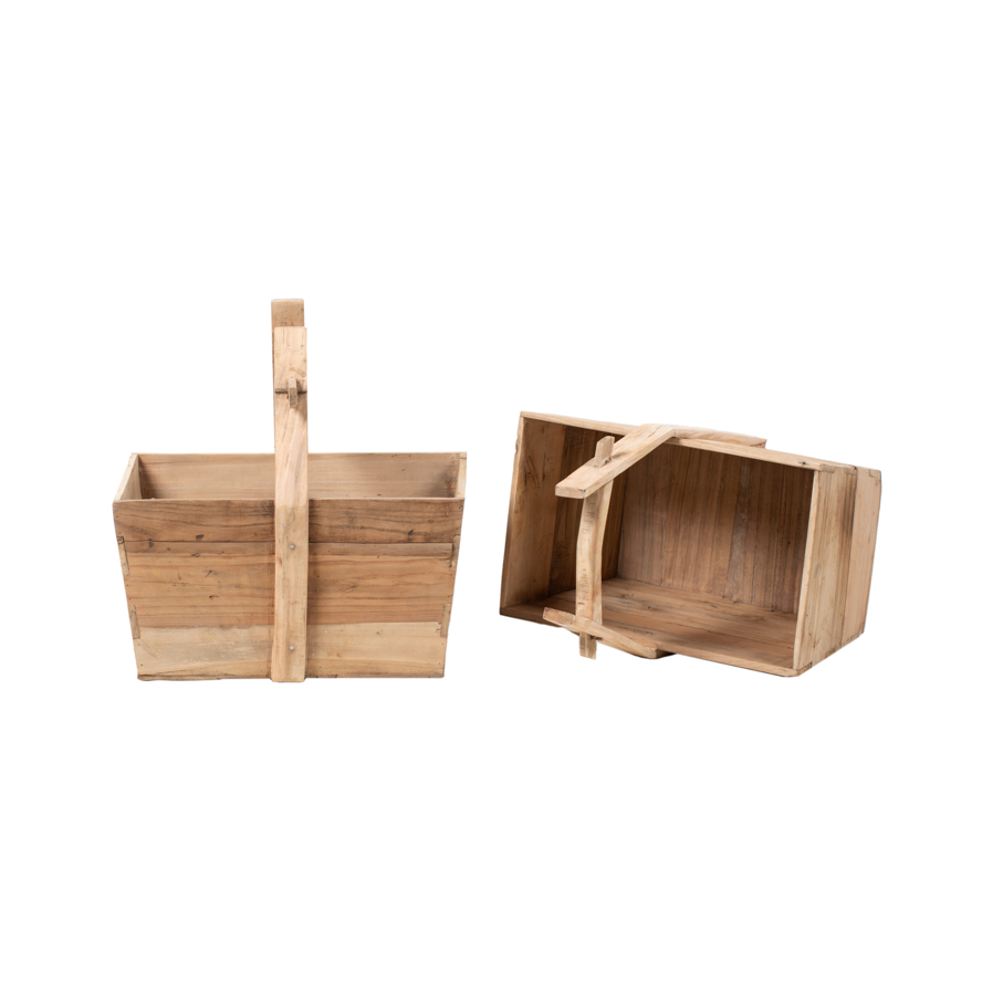 Cubo natural con asa