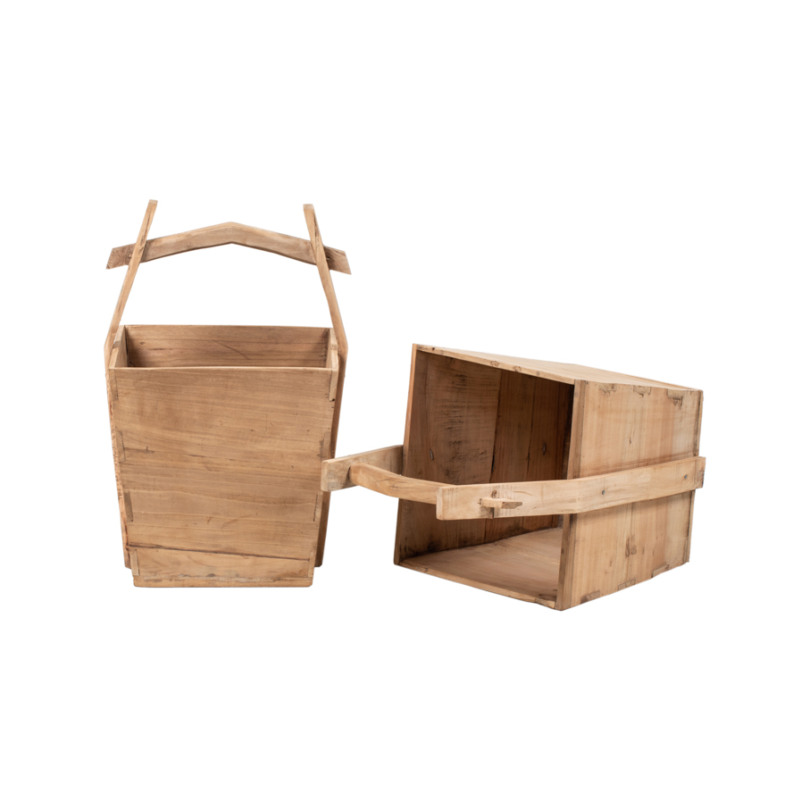 Cubo natural con asa