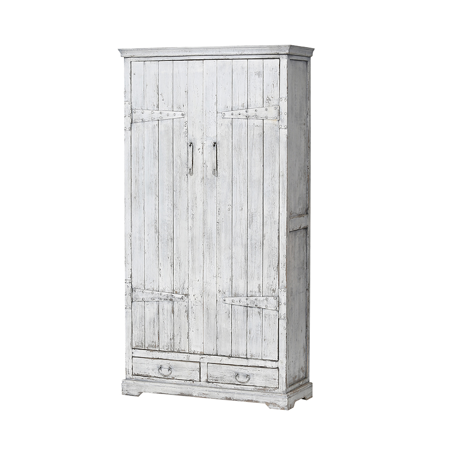 Armario blanco 2 puertas 2 cajones