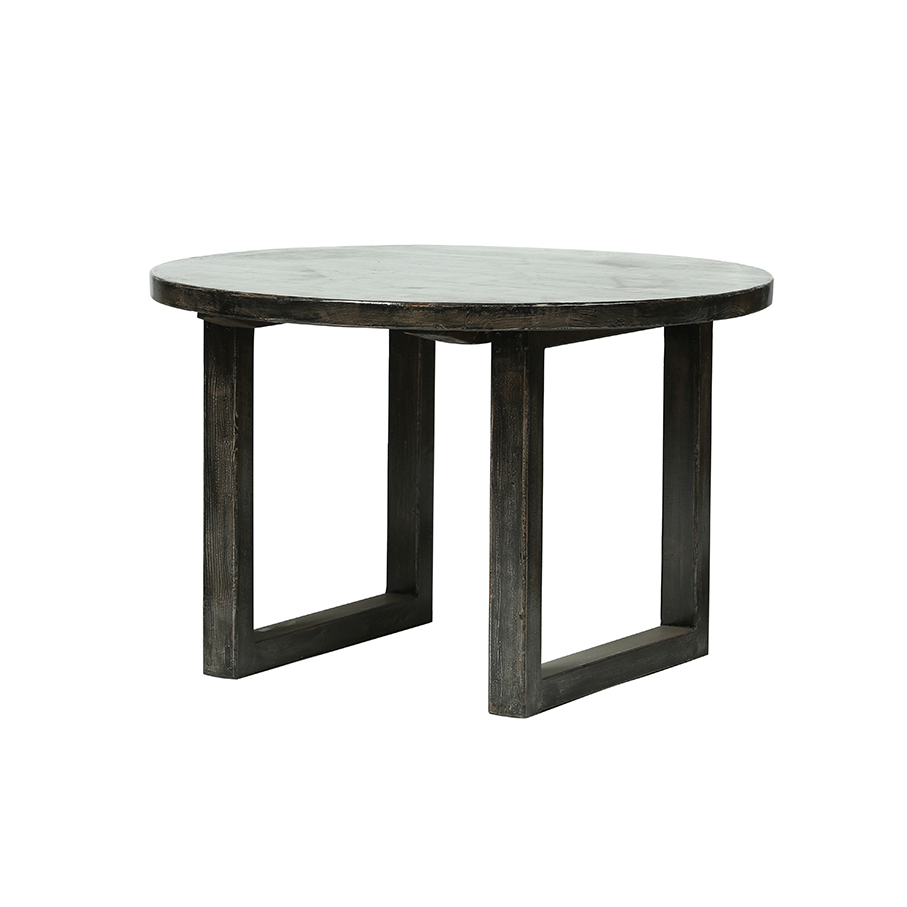 Mesa comedor redonda negra