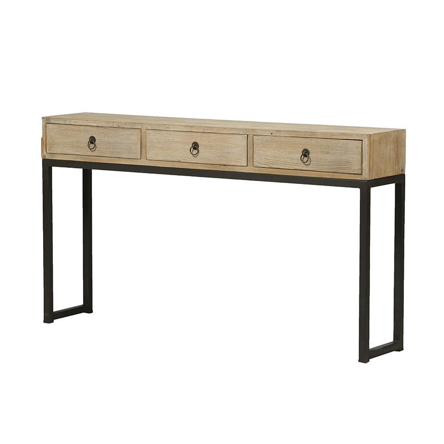 Consola natural 3 cajones