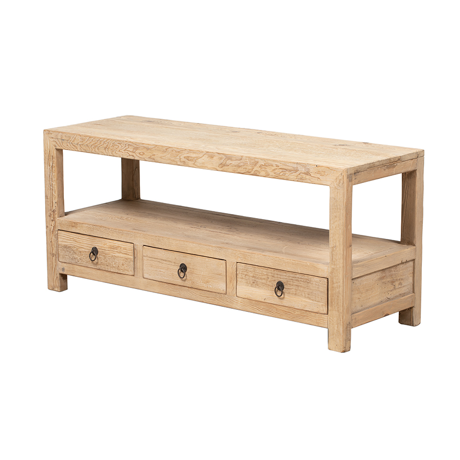 Piecero natural 3 cajones