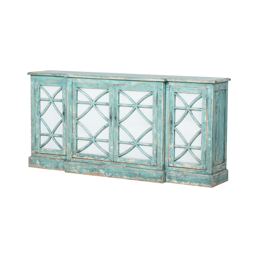 Cómoda verde 4 puertas