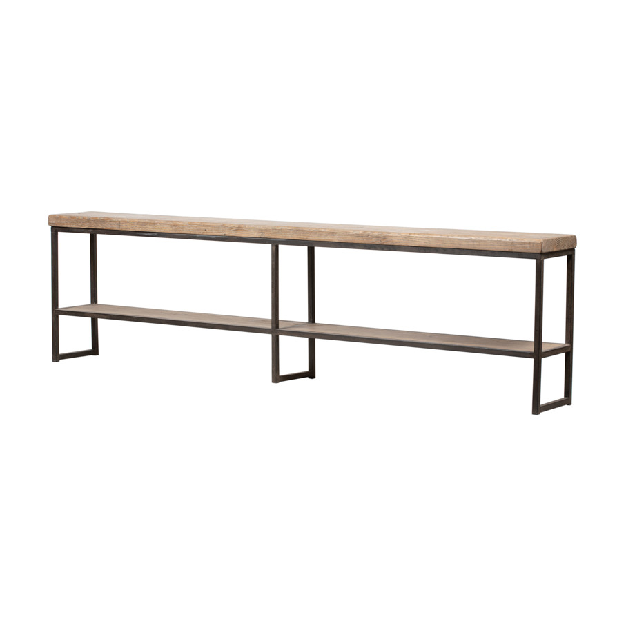 Consola madera y hierro