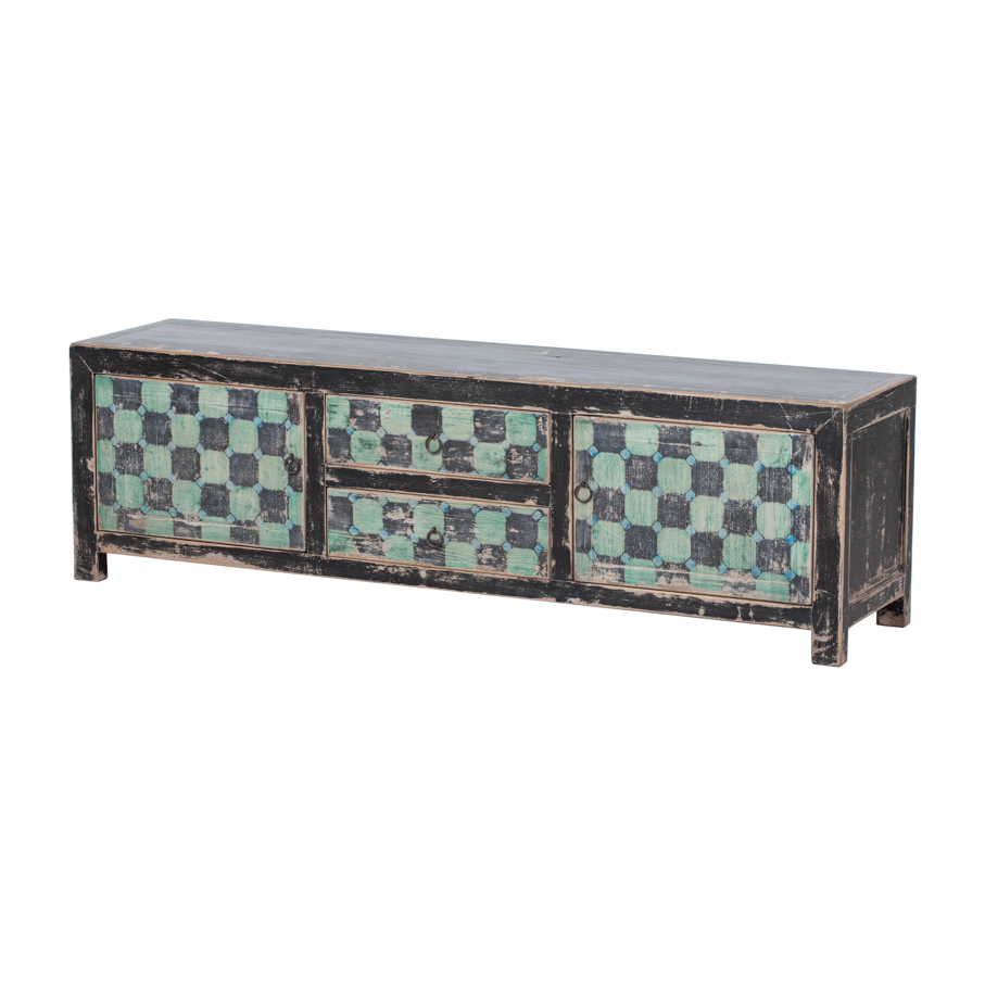 Piecero multicolor 2 puertas 2 cajones