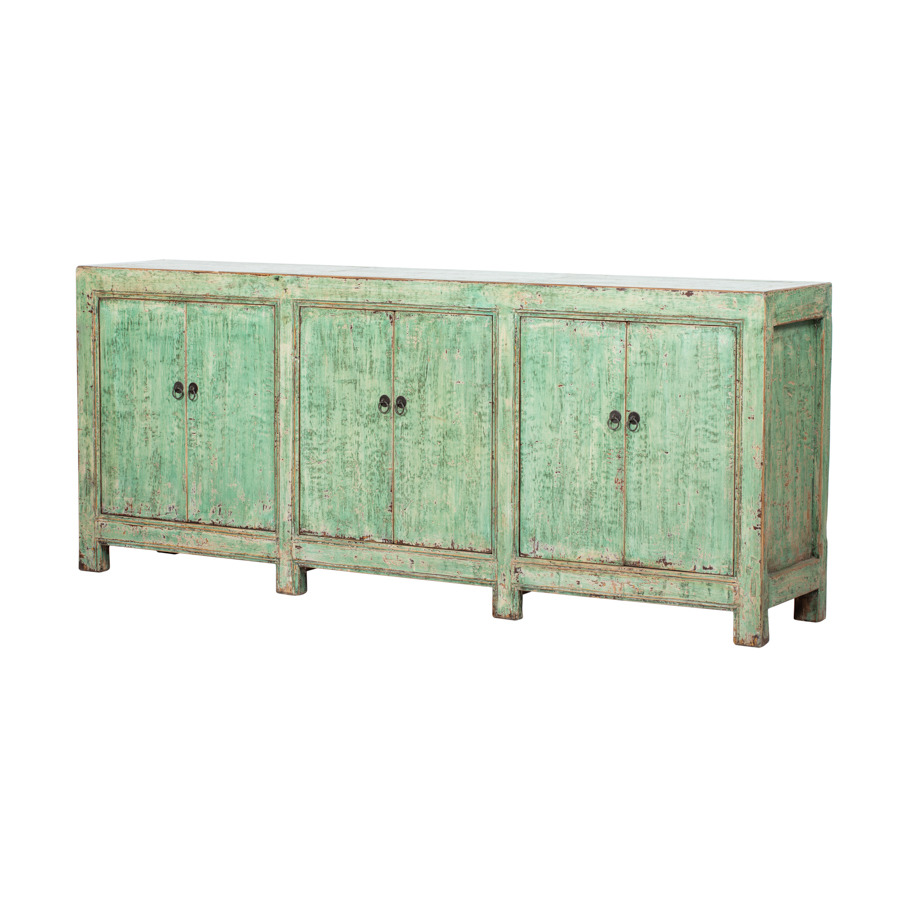 Cómoda verde 6 puertas