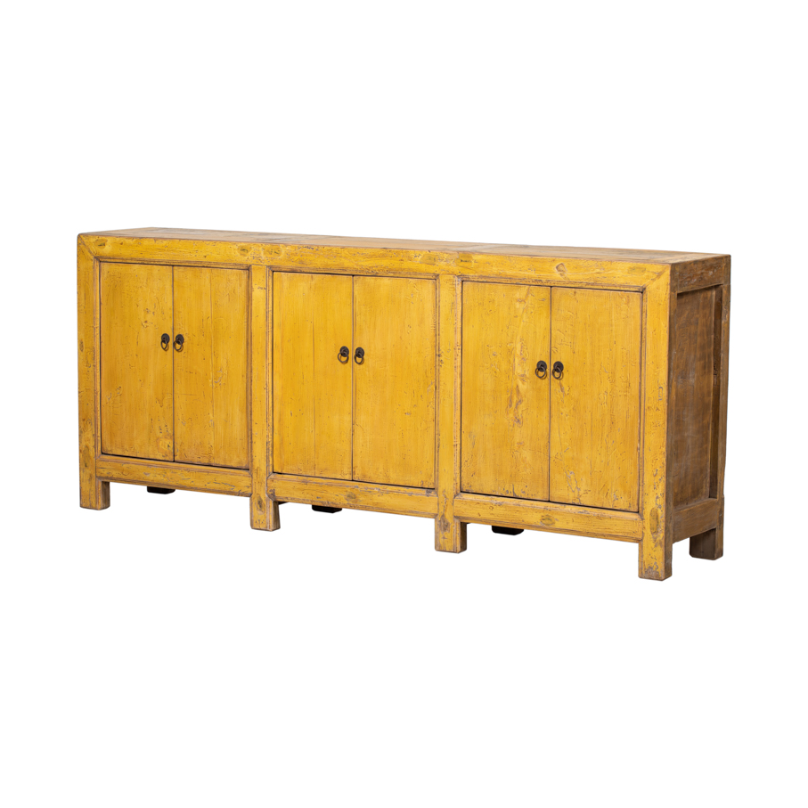 Cómoda amarillo 6 puertas