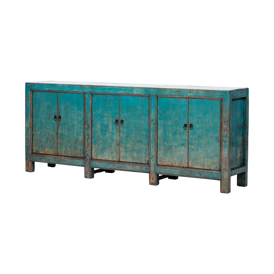 Cómoda verde 6 puertas