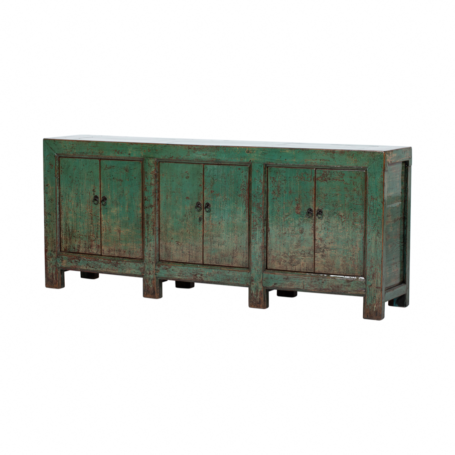 Cómoda verde 6 puertas