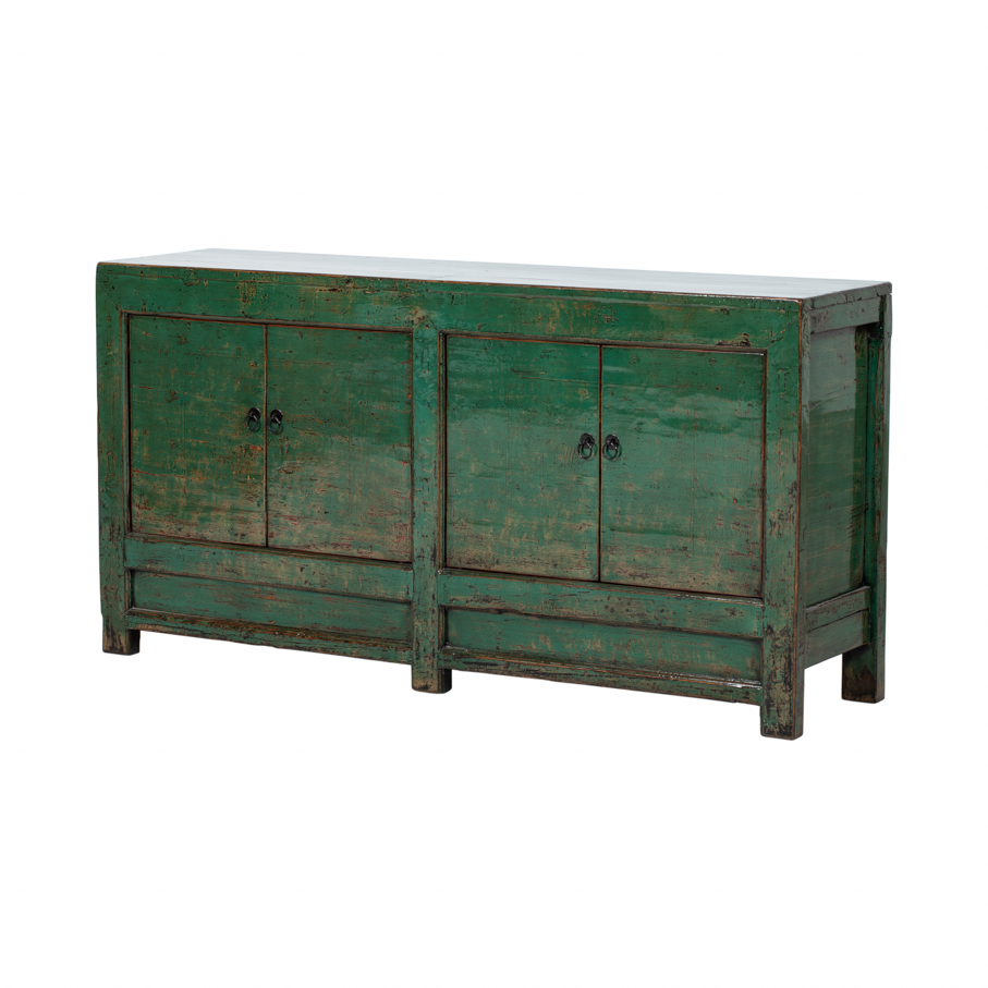Cómoda verde 4 puertas