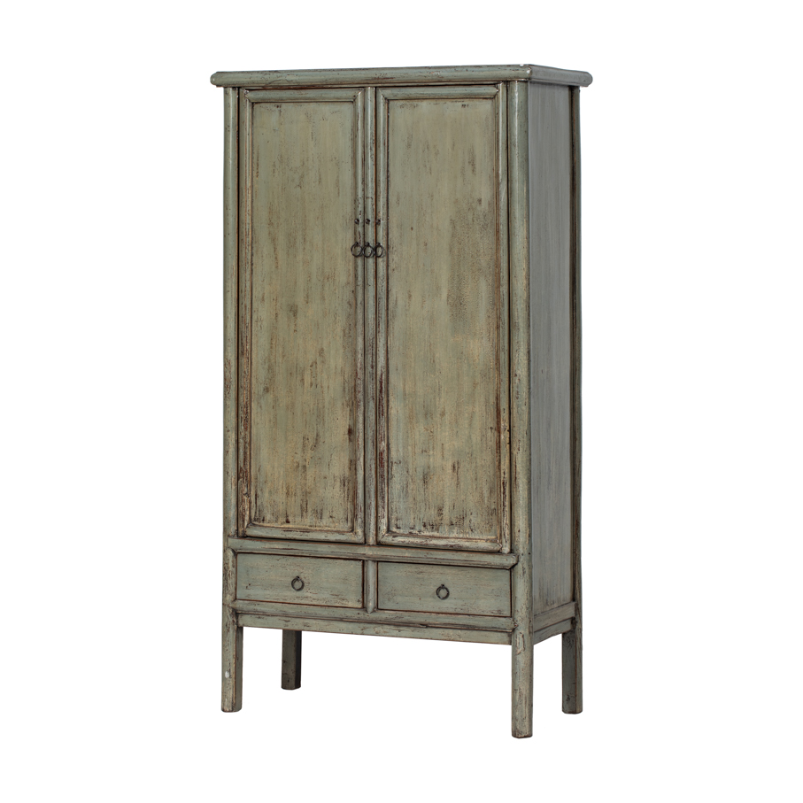 Armario verde 2 puertas 2 cajones