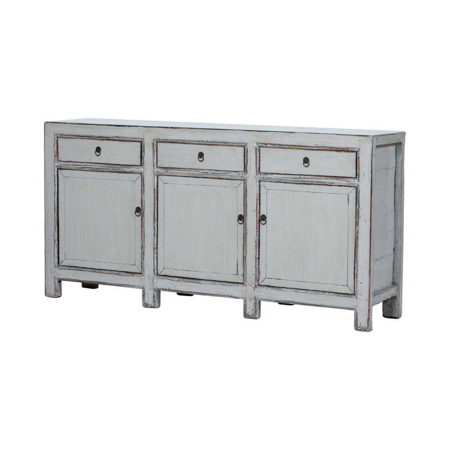 Cómoda gris 3 cajones 3 puertas