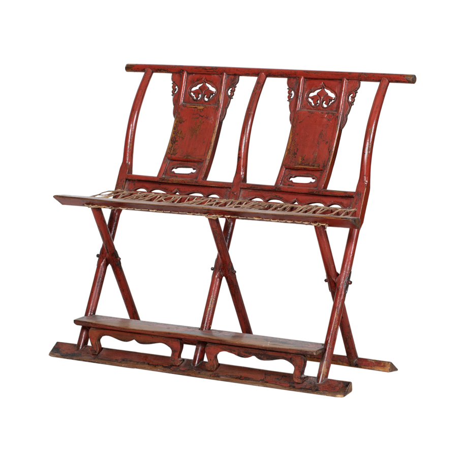 Silla banco rojo