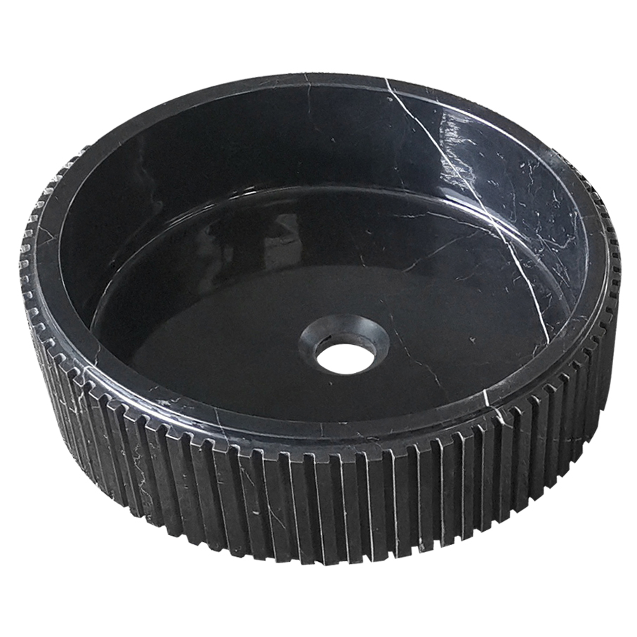 Lavabo redondo negro