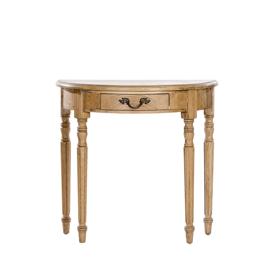 Mesa auxiliar acabado en madera natural