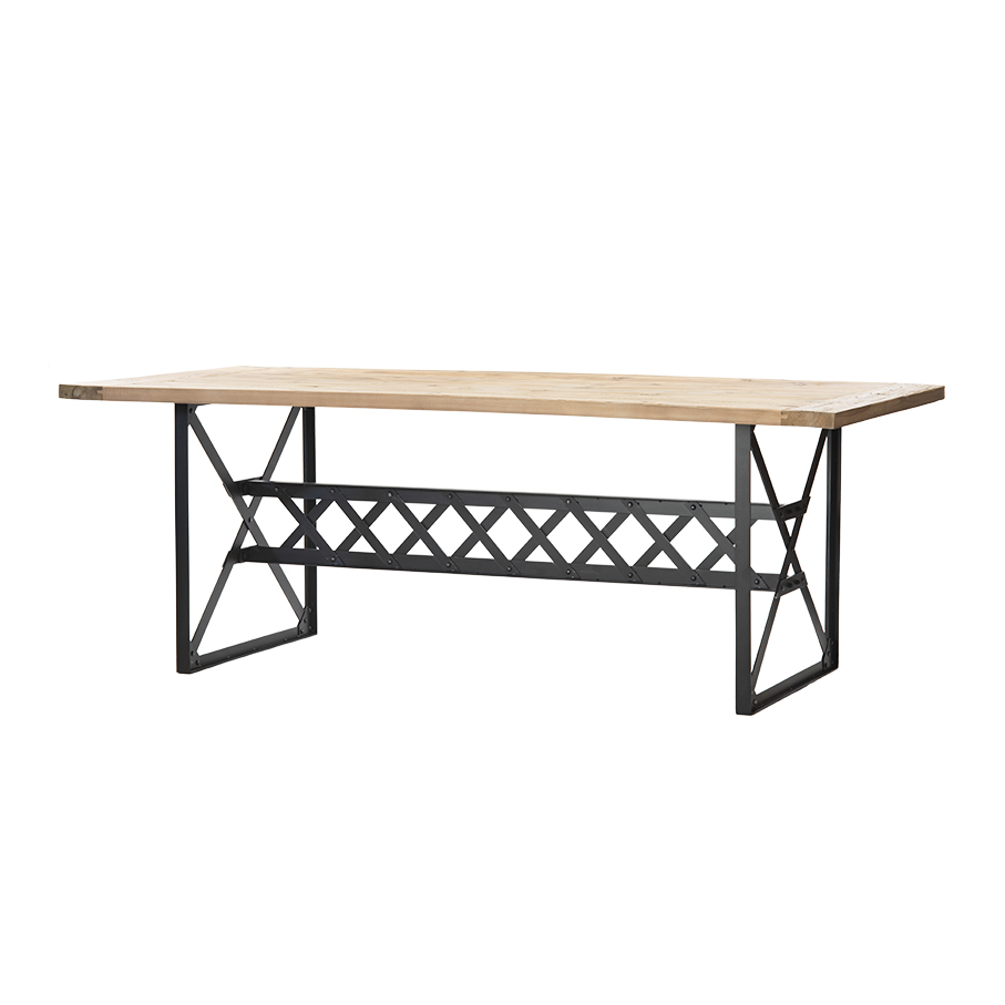 Mesa comedor en forja y madera