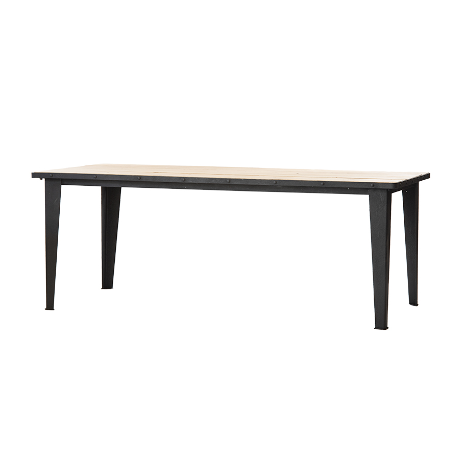 Mesa comedor en forja y madera