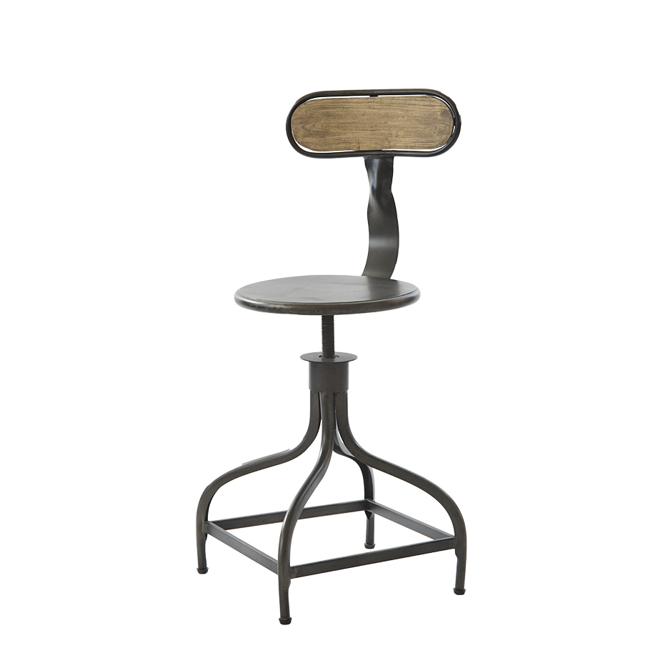 Taburete ajustable en altura