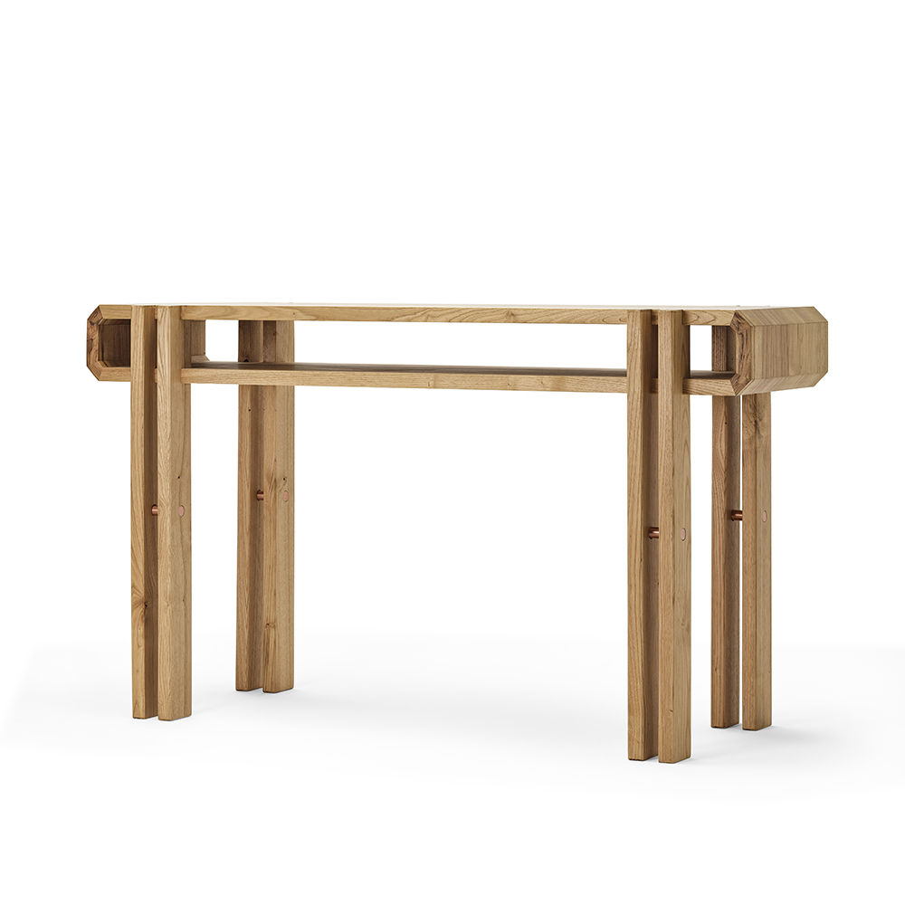 Consola 8 patas rectas tablero hueco